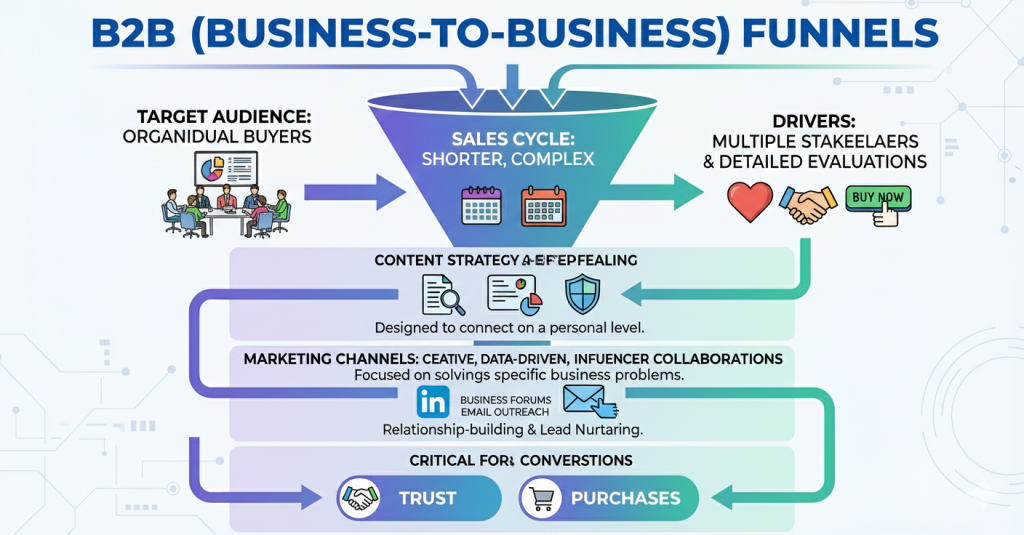 B2B (Business to Business) funnel.8 Lead Generation and Conversion Funnel.