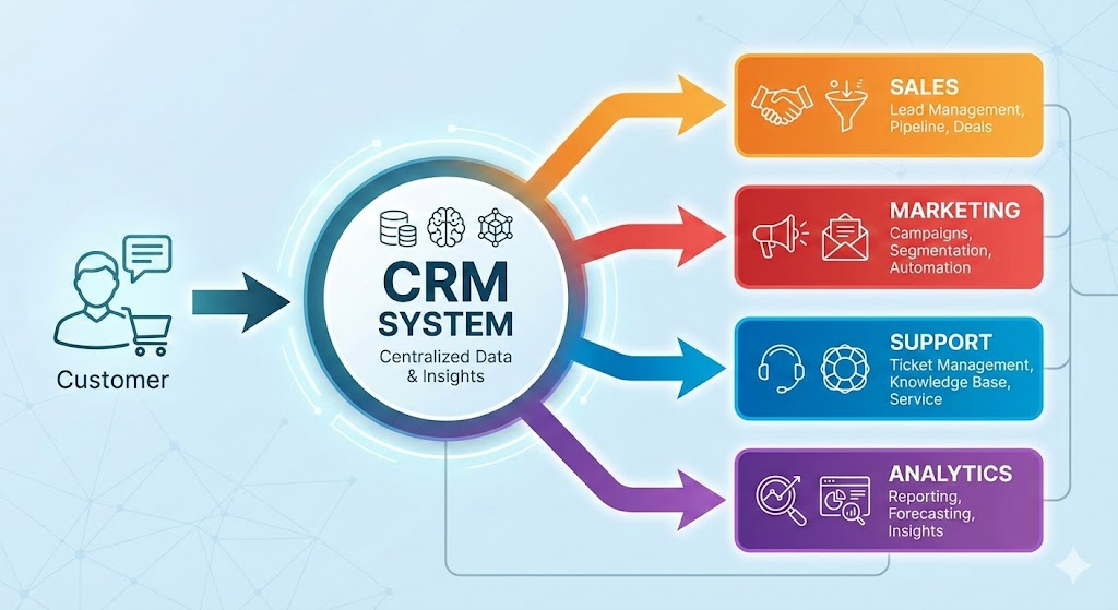 CRM types, strategies, software's,..