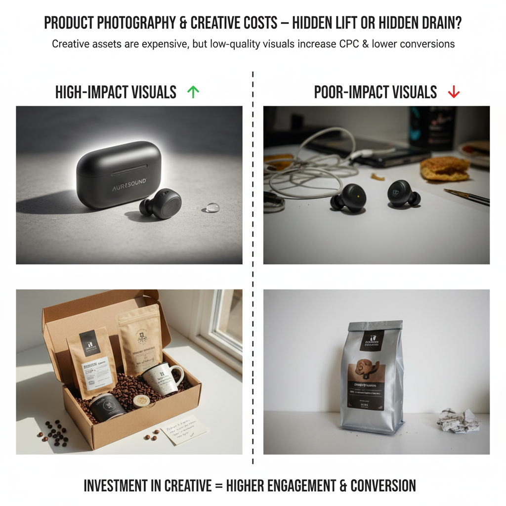 role of Product photography in advertisement. example of creative product photography in ecommerce marketing..